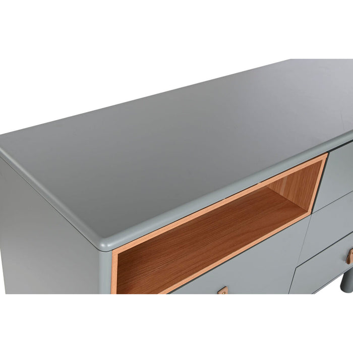 Comodă Home ESPRIT Albastru Gri Natural polipropilenă Lemn MDF 120 x 40 x 75 cm