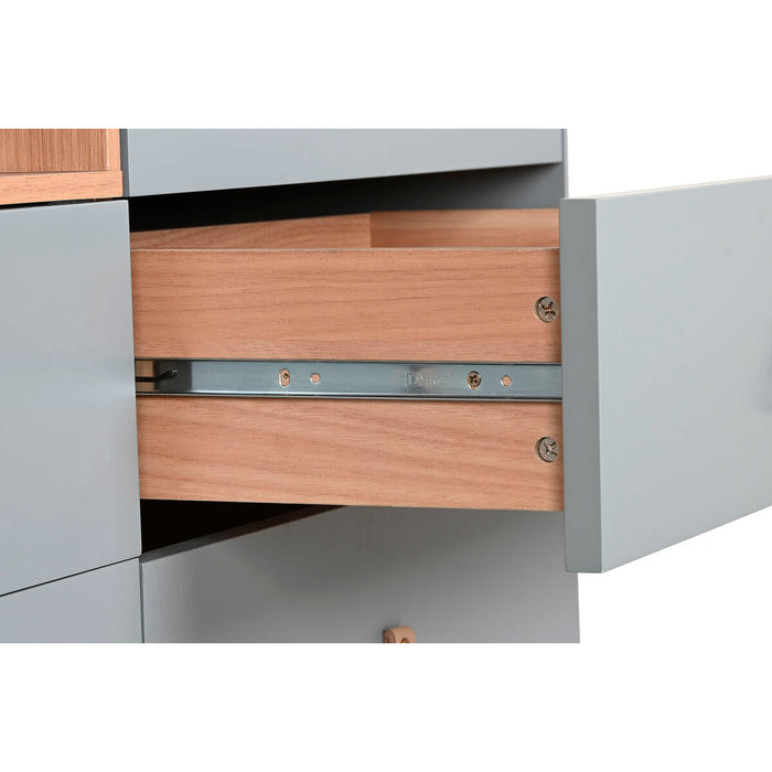 Comodă Home ESPRIT Albastru Gri Natural polipropilenă Lemn MDF 120 x 40 x 75 cm