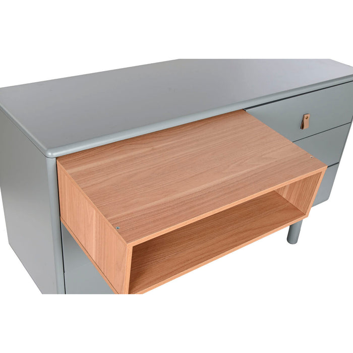 Comodă Home ESPRIT Albastru Gri Natural polipropilenă Lemn MDF 120 x 40 x 75 cm