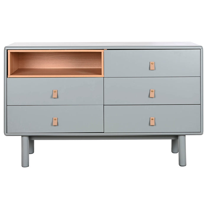 Comodă Home ESPRIT Albastru Gri Natural polipropilenă Lemn MDF 120 x 40 x 75 cm