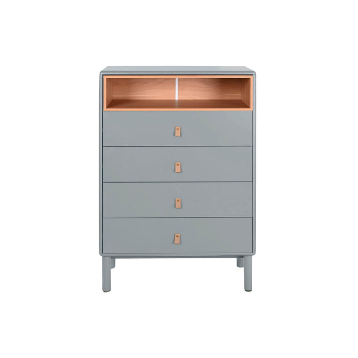 Dulap cu Sertare Home ESPRIT Albastru Gri polipropilenă Lemn MDF 80 x 40 x 117 cm