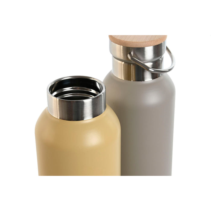 Sticla Termoizolantă Home ESPRIT Bej Gri 500 ml (2 Unități)