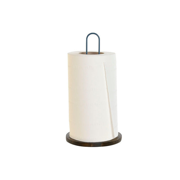 Suport pentru hârtie de bucătărie Home ESPRIT Bej Gri Maro închis Metal Lemn de cauciuc 15 x 15 x 31 cm (2 Unități)