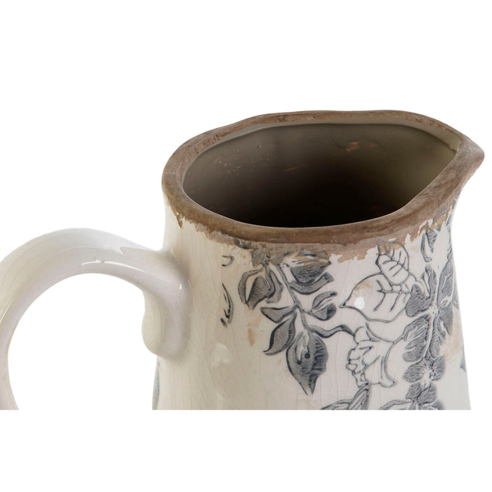 Carafă Home ESPRIT Alb Maro Gri Gresie Frunza a unei plante Shabby Chic