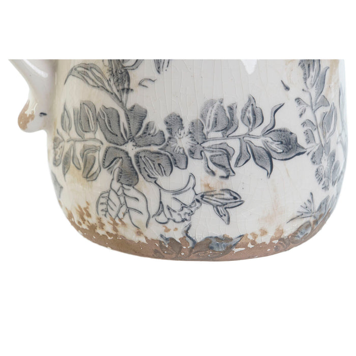 Carafă Home ESPRIT Alb Maro Gri Gresie Frunza a unei plante Shabby Chic