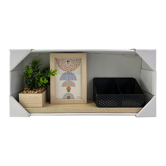 Ramă Foto Home ESPRIT Natural Metal Lemn MDF Scandinav 43 x 8 x 19 cm