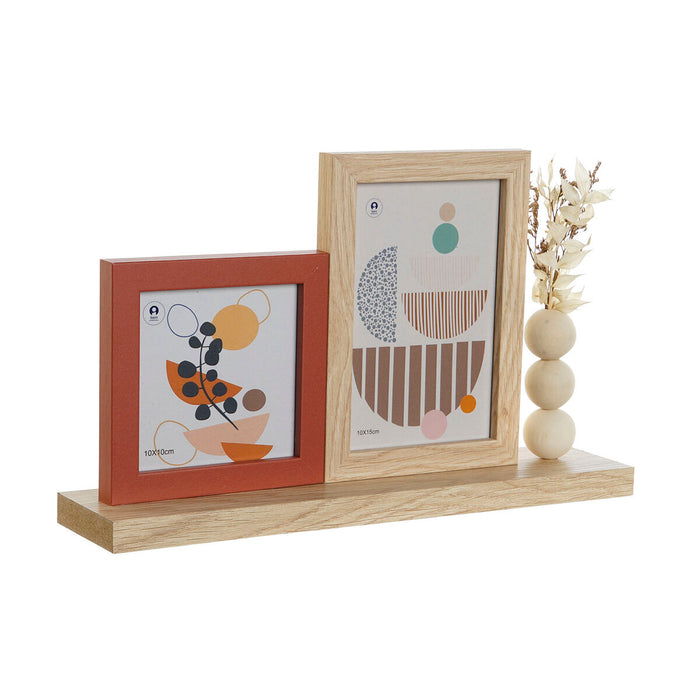 Ramă Foto Home ESPRIT Natural Teracotă Lemn MDF Urban 30,5 x 7 x 19 cm