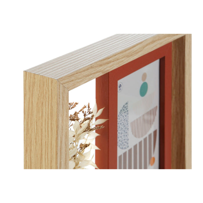 Ramă Foto Home ESPRIT Natural Teracotă Geam Lemn MDF Scandinav 25 x 7 x 23 cm