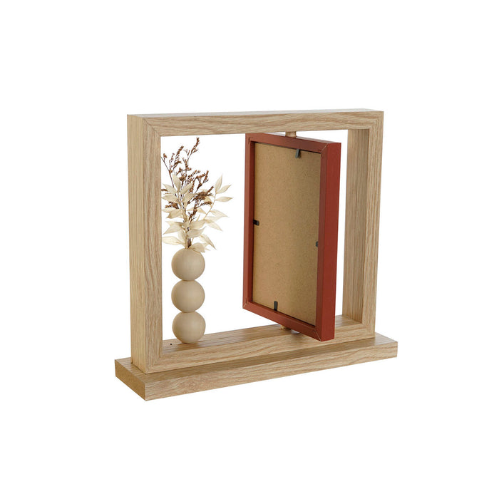 Ramă Foto Home ESPRIT Natural Teracotă Geam Lemn MDF Scandinav 25 x 7 x 23 cm