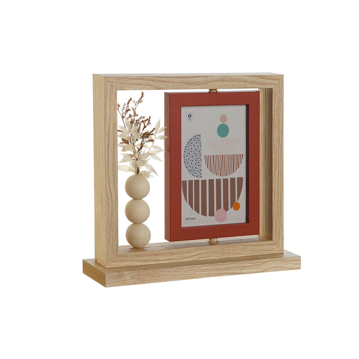 Ramă Foto Home ESPRIT Natural Teracotă Geam Lemn MDF Scandinav 25 x 7 x 23 cm