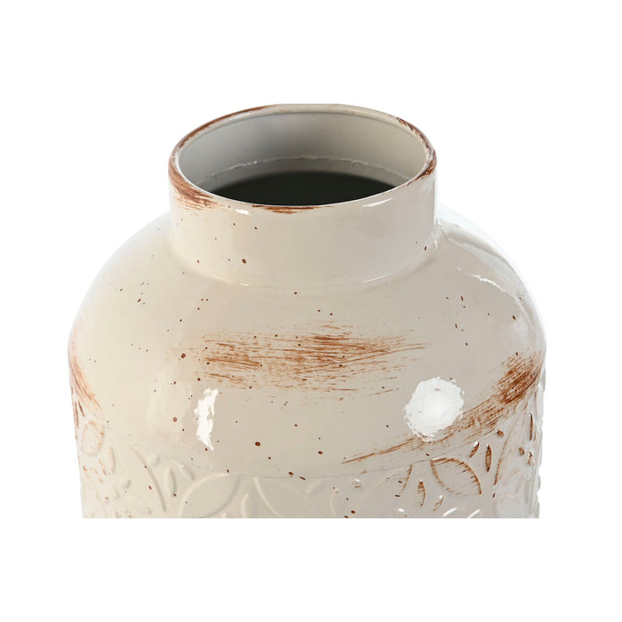 Vază Home ESPRIT Alb Metal 15 x 15 x 28 cm