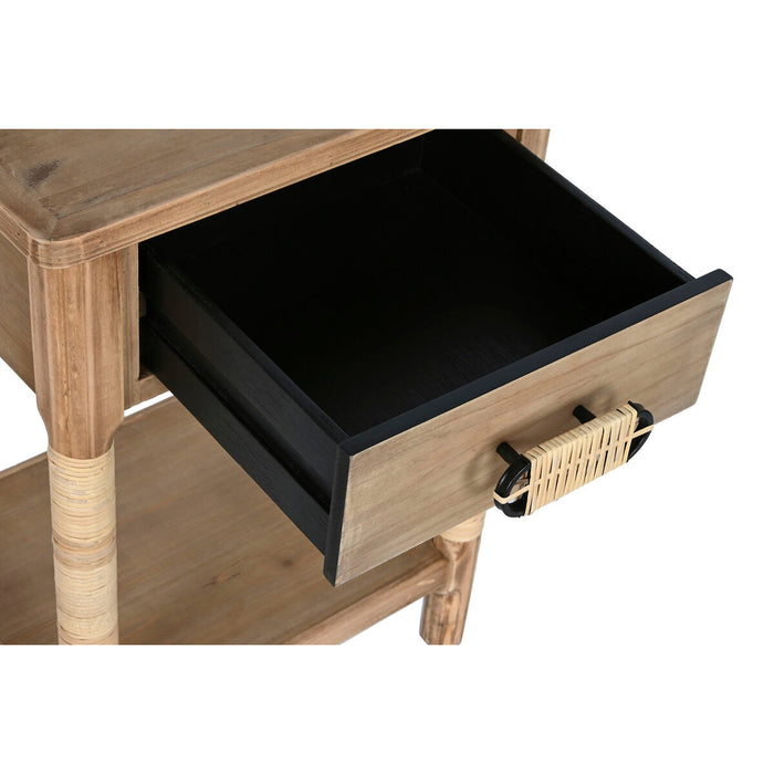 Noptieră Home ESPRIT Natural Maro Deschis Въже Brad 44 x 33 x 61,5 cm