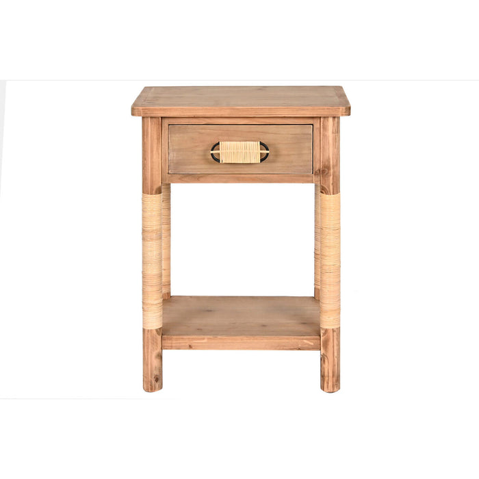 Noptieră Home ESPRIT Natural Maro Deschis Въже Brad 44 x 33 x 61,5 cm