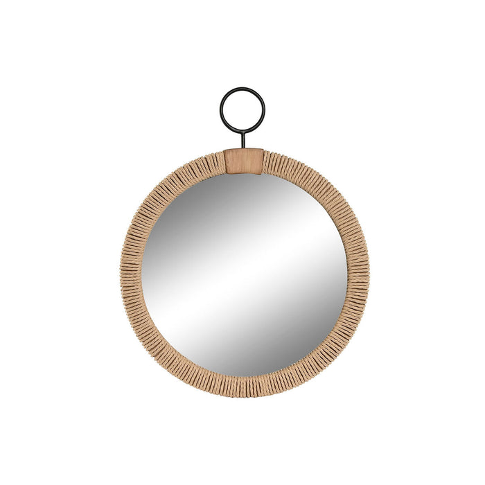 Oglindă de perete Home ESPRIT Natural Въже Brad Oglindă Mediterană 40 x 3,5 x 50 cm