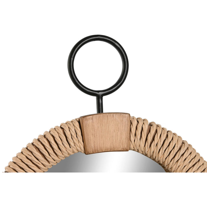 Oglindă de perete Home ESPRIT Natural Lemn Въже Oglindă Mediterană 25 x 3,5 x 33 cm