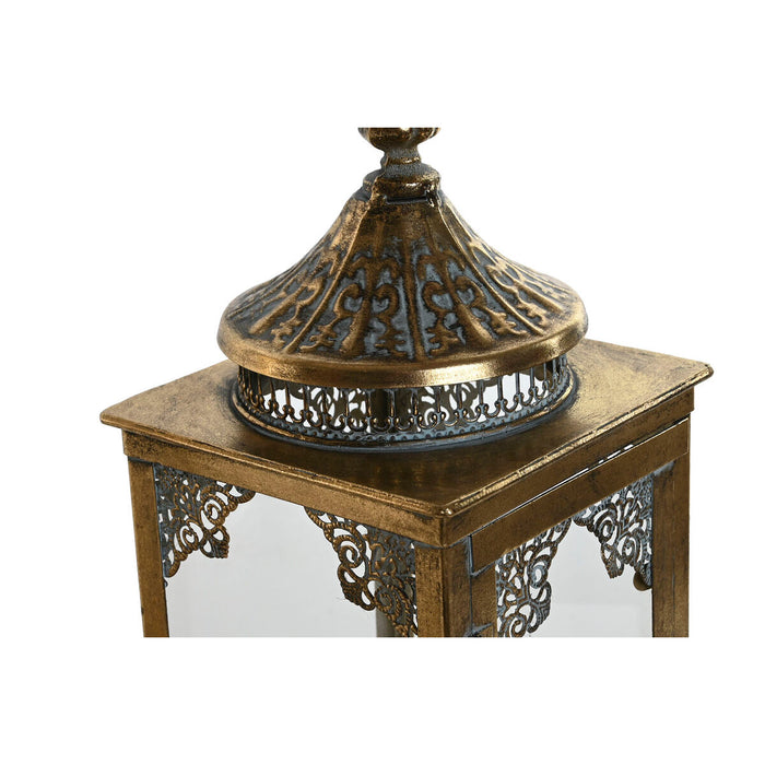 Lucerna Home ESPRIT Auriu* Metal Geam Arab 20 x 20 x 51 cm (2 Piese)