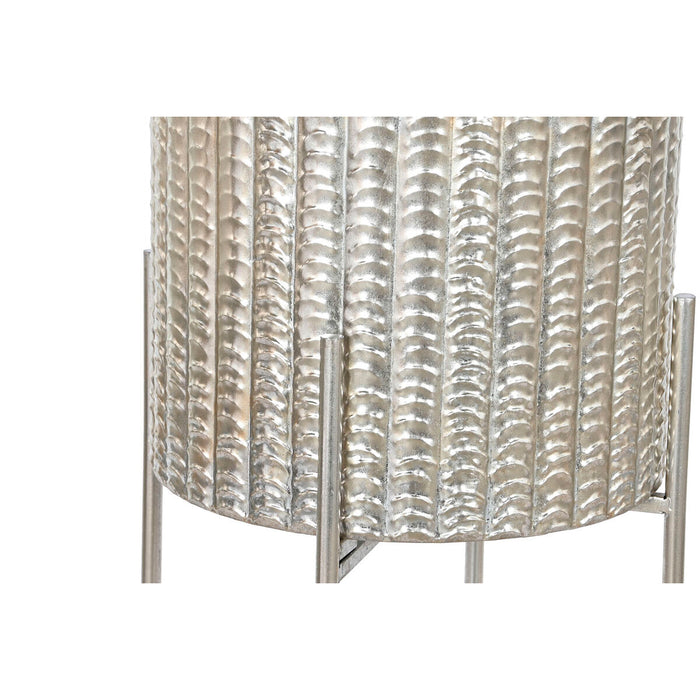 Set de jardiniere Home ESPRIT Argintiu Metal Modern 34 x 34 x 93 cm