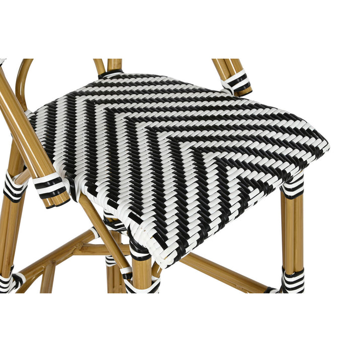 Taburet Home ESPRIT Bicolor Metal ratan sintetic 48 x 60 x 121 cm