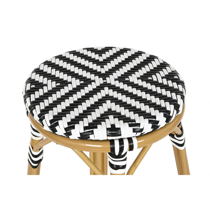 Taburet Home ESPRIT Bicolor Metal ratan sintetic 39,5 x 39,5 x 74,5 cm
