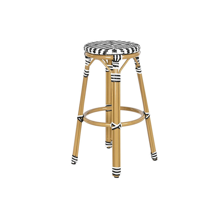 Taburet Home ESPRIT Bicolor Metal ratan sintetic 39,5 x 39,5 x 74,5 cm
