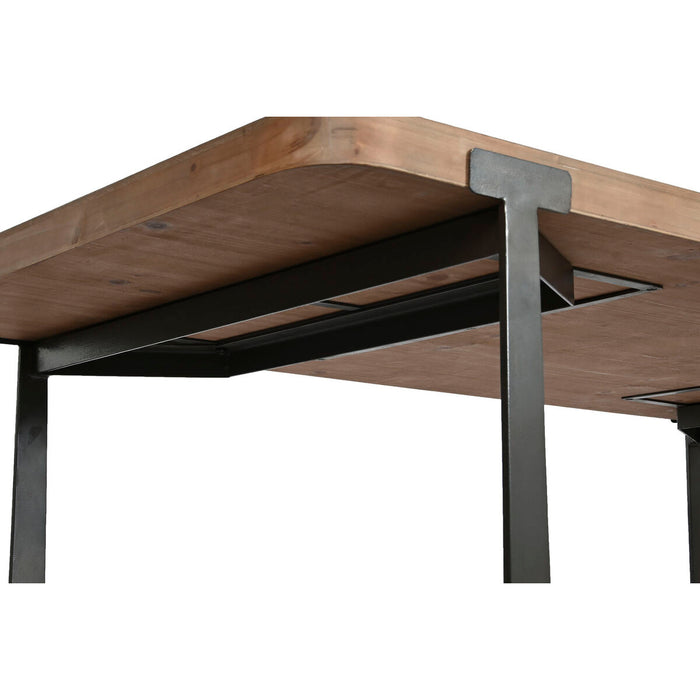 Masă de Sufragerie Home ESPRIT Maro Negru Fier Brad 180 x 90 x 76 cm