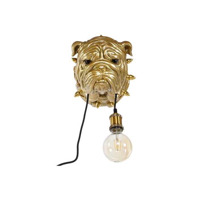 Lampă de Perete Home ESPRIT Auriu* Rășină 50 W Modern Bulldog 220 V 25 x 23 x 29 cm