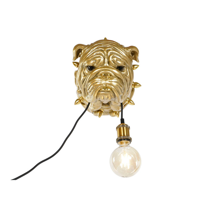 Lampă de Perete Home ESPRIT Auriu* Rășină 50 W Modern Bulldog 220 V 25 x 23 x 29 cm
