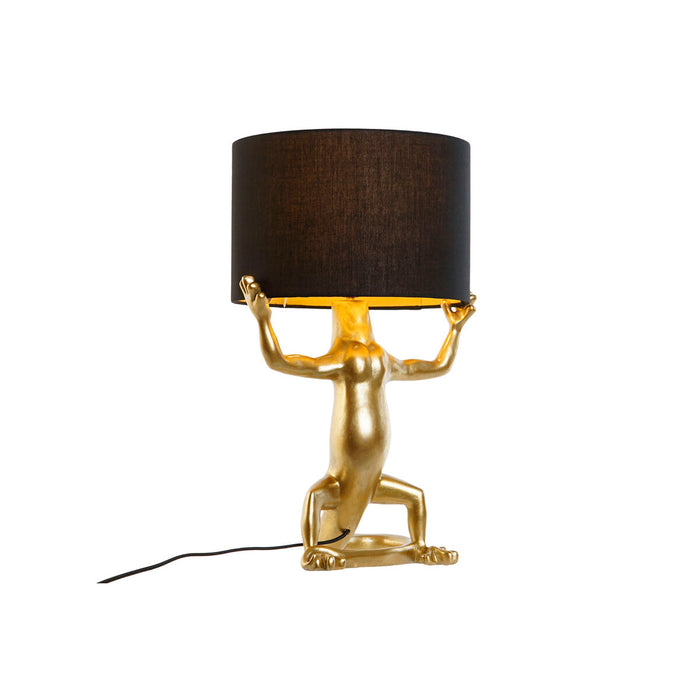 Lampă de masă Home ESPRIT Negru Auriu* Rășină 50 W 220 V 31 x 28 x 50 cm (2 Unități)