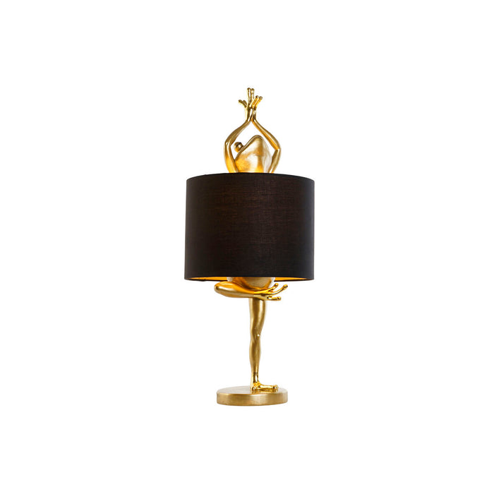 Lampă de masă Home ESPRIT Negru Auriu* Rășină 50 W 220 V 28 x 28 x 68 cm (2 Unități)