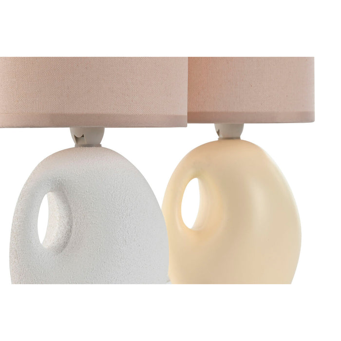 Lampă de masă Home ESPRIT Alb Crem Dolomite 220 W 40 V 14 x 14 x 30 cm (2 Unități) (12 Unități)
