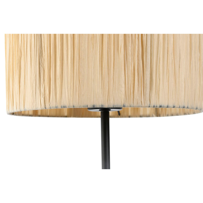 Lampă de masă Home ESPRIT Maro Negru Rafie Fier 50 W 220 V 25 x 25 x 47 cm