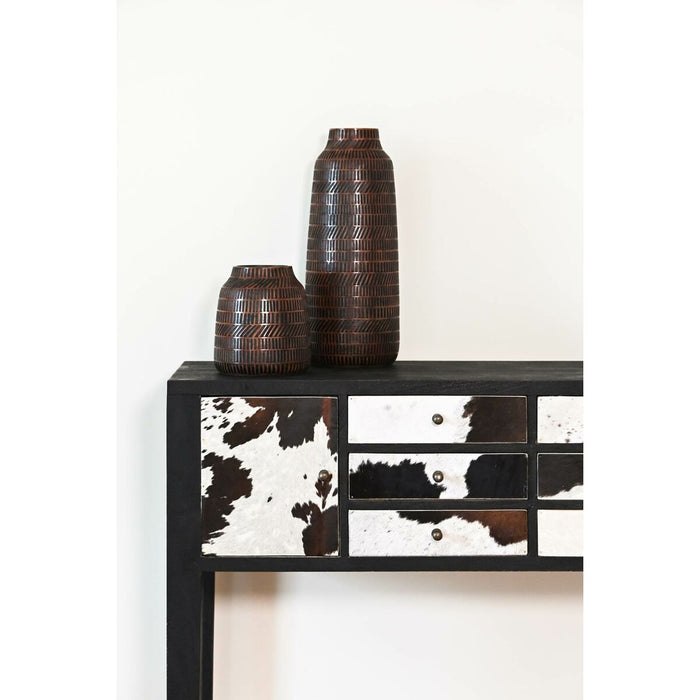 Vază Home ESPRIT Maro Negru Rășină Colonial 20 x 20 x 48 cm
