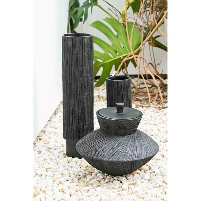 Vază Home ESPRIT Negru Rășină Colonial 12 x 12 x 47,5 cm