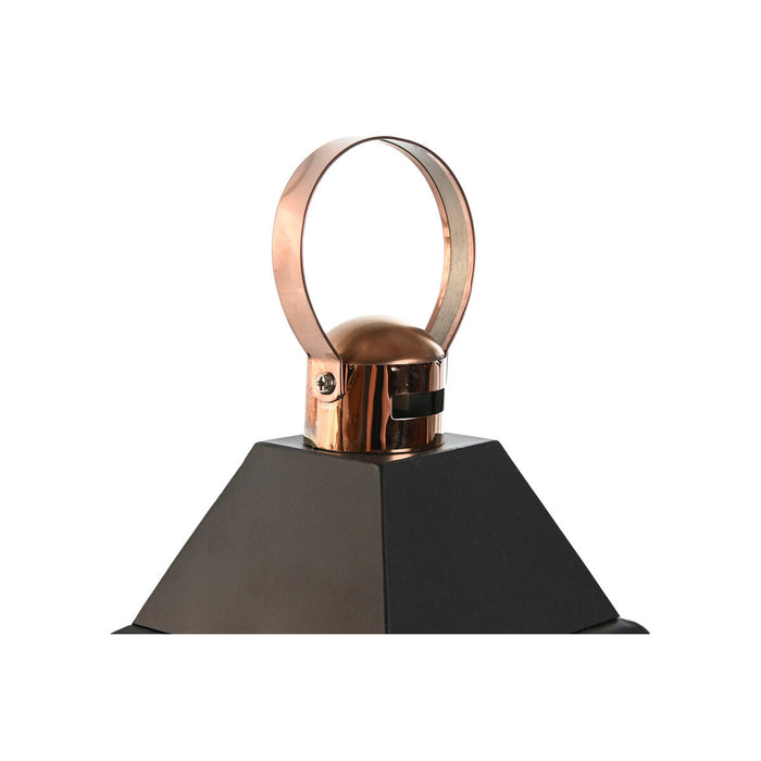 Lucerna Home ESPRIT Negru Auriu* Metal Geam 19 x 19 x 50 cm (2 Piese)