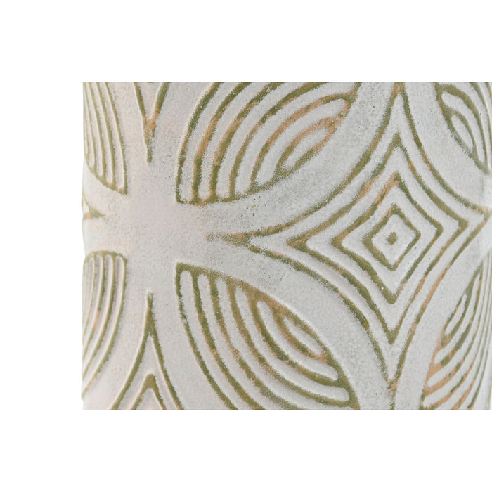 Vază Home ESPRIT Verde Bej Natural Metal Tropical 18 x 18 x 56 cm