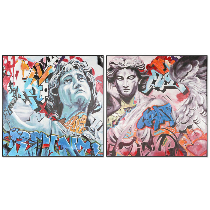 Tablou Home ESPRIT Modern 150 x 3,5 x 150 cm (2 Unități)