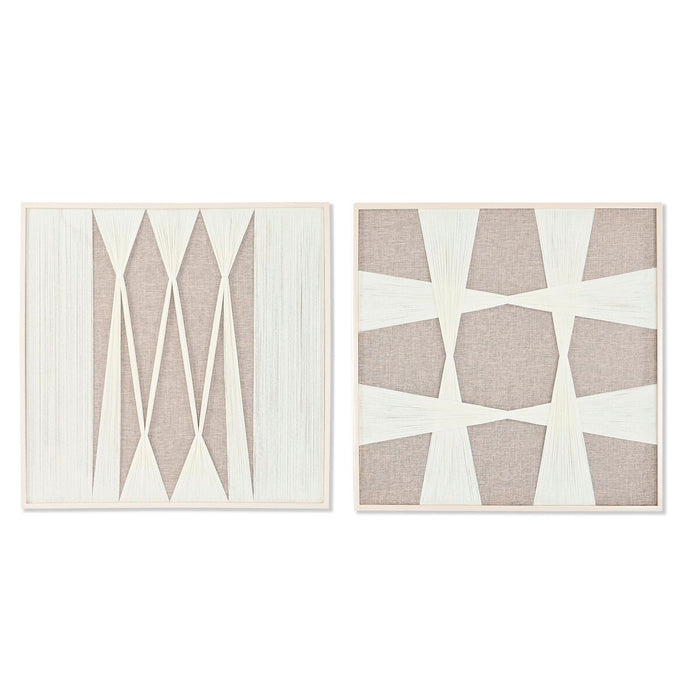 Pânză Home ESPRIT Modern 80 x 3 x 80 cm (2 Unități)