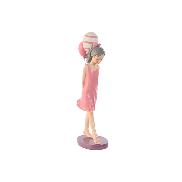 Figură Decorativă Home ESPRIT Roz Mov chica 7 x 11 x 27 cm