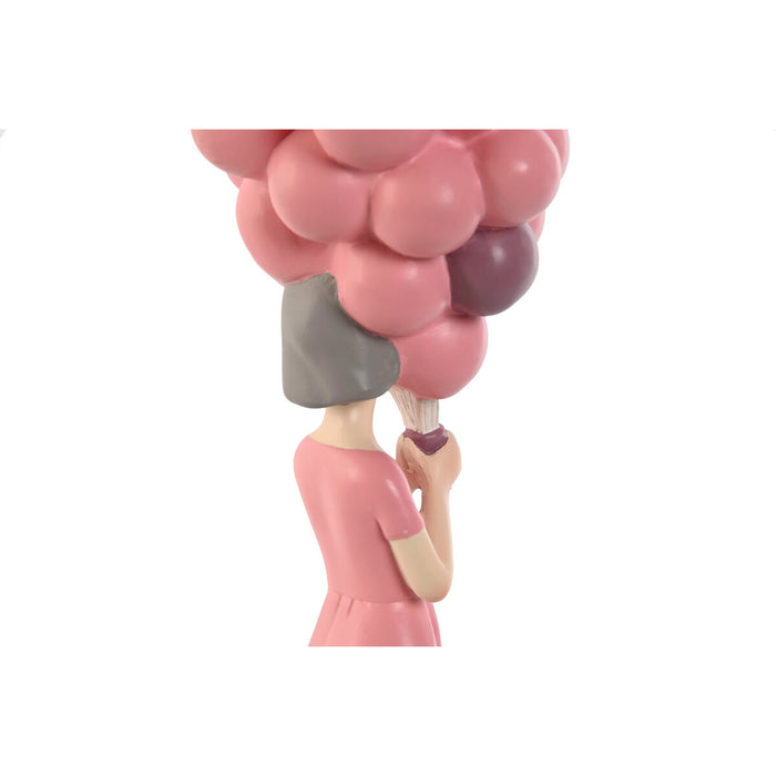 Figură Decorativă Home ESPRIT Roz Mov chica 11 x 11,7 x 32 cm