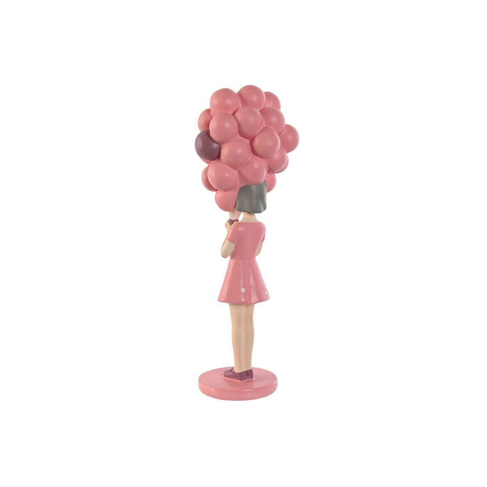 Figură Decorativă Home ESPRIT Roz Mov chica 11 x 11,7 x 32 cm