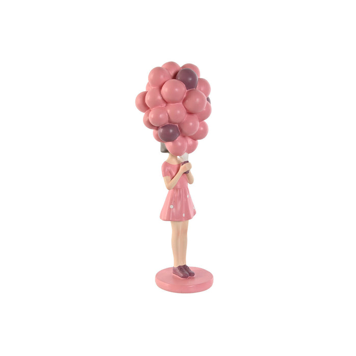 Figură Decorativă Home ESPRIT Roz Mov chica 11 x 11,7 x 32 cm