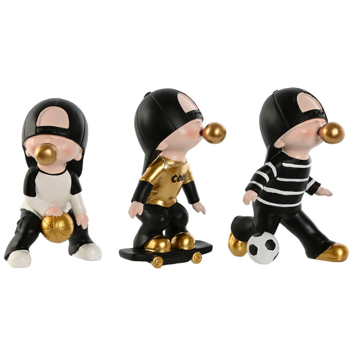 Figură Decorativă Home ESPRIT Multicolor 11,3 x 11 x 18 cm (3 Unități)