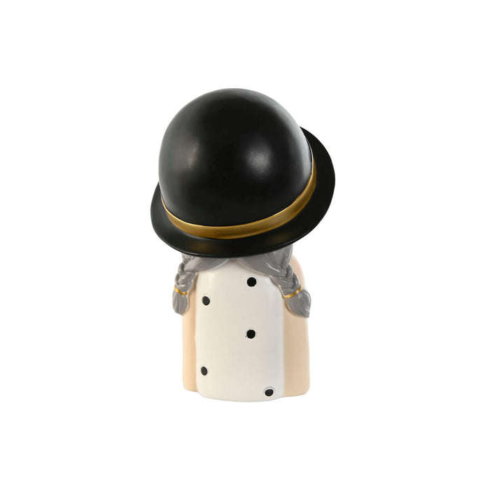 Figură Decorativă Home ESPRIT Alb Negru 15 x 18 x 26 cm (2 Unități)