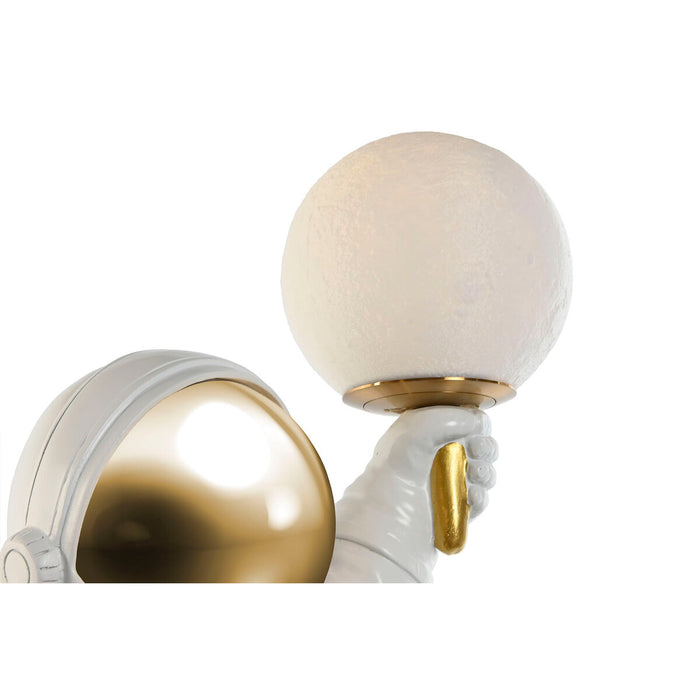 Lampă cu Picior Home ESPRIT Alb Argintiu Metal Rășină 50 W 220 V 37 x 37 x 93 cm