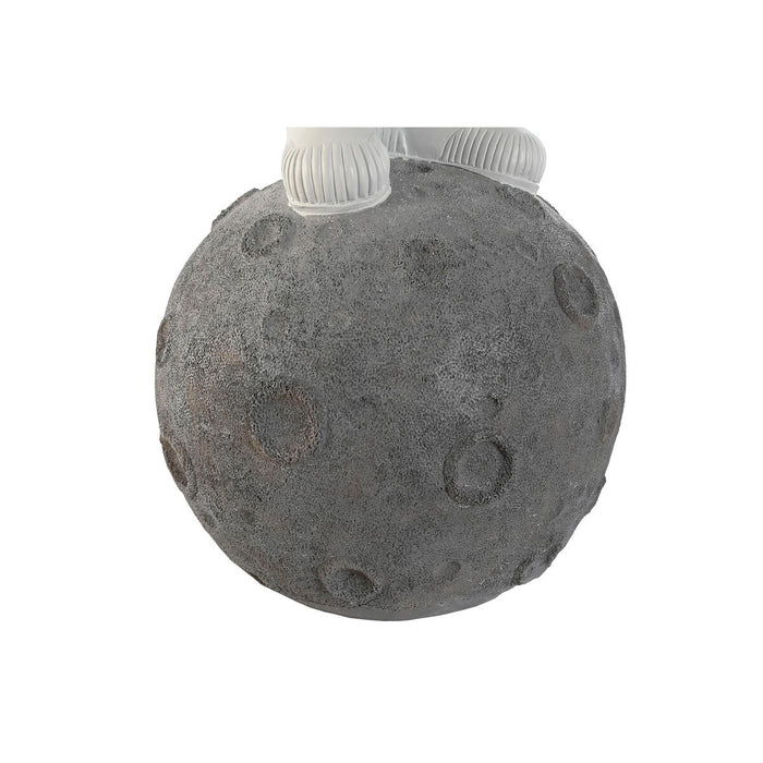 Lampă cu Picior Home ESPRIT Alb Argintiu Metal Rășină 50 W 220 V 37 x 37 x 93 cm