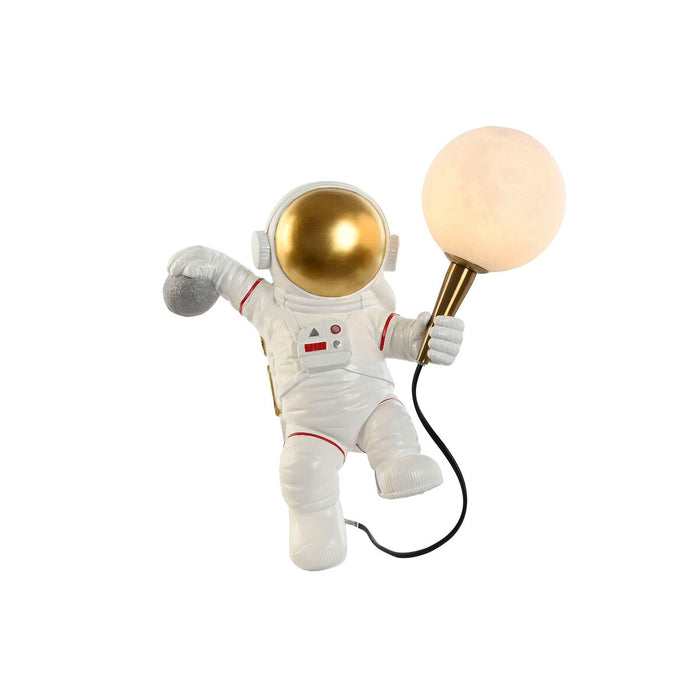 Lampă de Perete Home ESPRIT Alb Auriu* Metal Rășină Modern Astronaut / Astronaută 26 x 21,6 x 33 cm