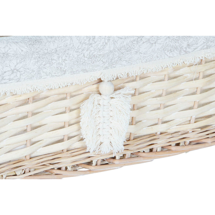Set de Coșuri Home ESPRIT Crem Natural 49 x 39 x 22 cm (5 Piese)