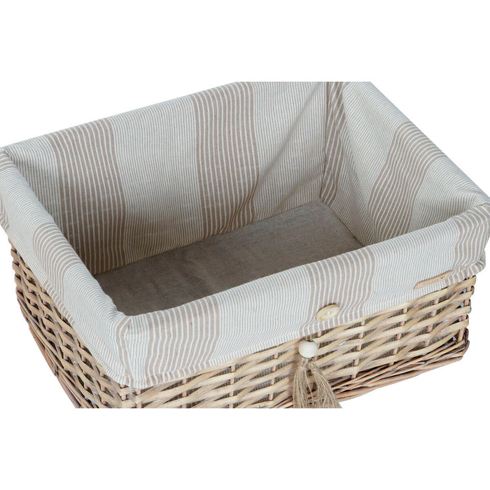 Set de Coșuri Home ESPRIT Maro Bej Natural 48 x 38 x 22 cm (5 Piese)