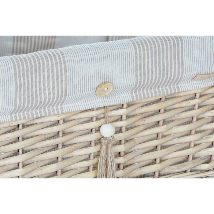 Set de Coșuri Home ESPRIT Maro Bej Natural 48 x 38 x 22 cm (5 Piese)
