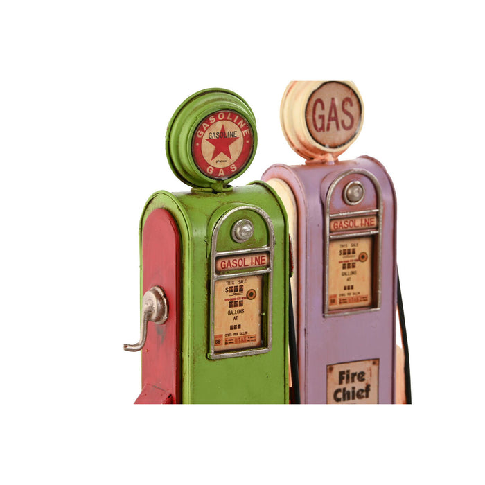 Figură Decorativă Home ESPRIT Magenta Fistic Vintage gasolinera 7 x 4 x 17 cm (2 Unități)